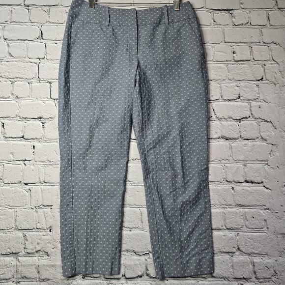 Ann Taylor Curvy Cotton Blend Small Diamond Print Cropped Pants Size 6 - Picture 2 of 11